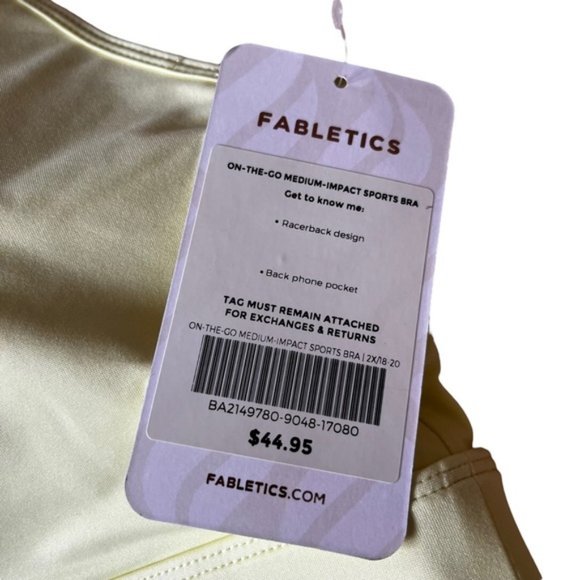 New Fabletics On the Go Medium Impact Sports Bra Size 2X - Picture 6 of 9